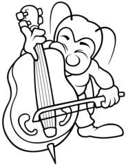 Bud and Bass - Black and White Cartoon illustration
