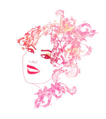 Abstract Woman portrait