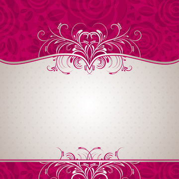 pink valentine background, vector