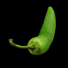 Jalapeno isolated on black