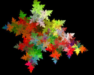 Fractal foliage with autumn colors