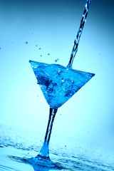 blue coctail splash