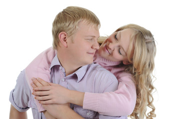 portrait of a joyful young couple