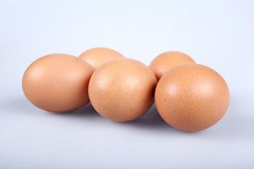 eggs isolated on white
