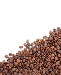 Brown roasted coffee beans