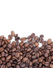 Brown roasted coffee beans