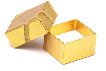 golden present box