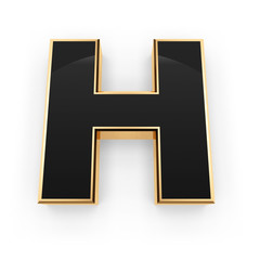 Metal letter H