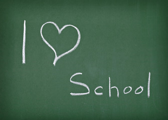 love hearts school chalkboard