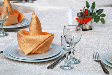 Table setting at a reception