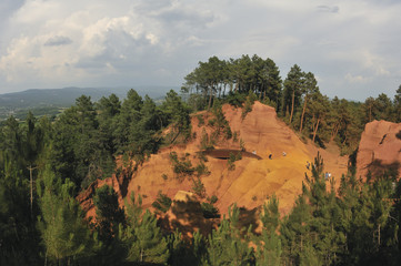 Ochre quarry in Roussillon, France