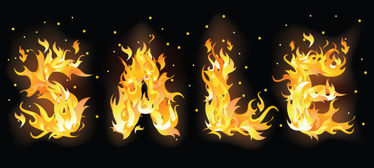 Fire sale banner. vector illustration