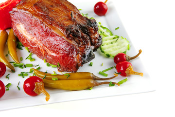 beef meat and red peppers