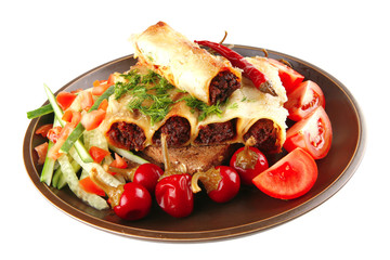 cannelloni with tomato cherry and hot peppers
