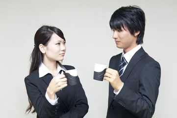 a portrait of young business person