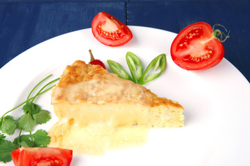 food : cheese casserole piece