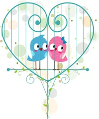 Photo sur Plexiglas Oiseaux en cages Amoureux