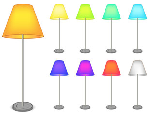 color tall lamp