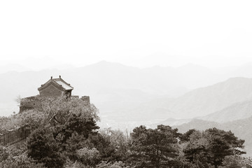 Guard Tower on Mutianyu, Great Wall, Mountains, Beijing, China