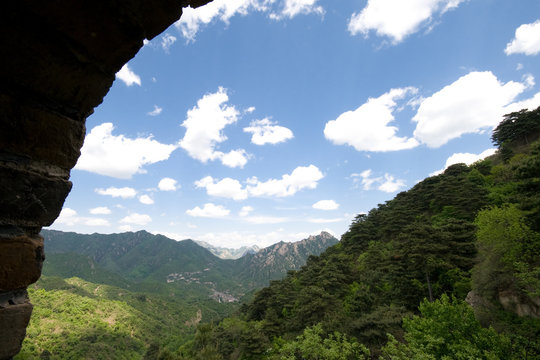 View from a guard house on Great Wall of China