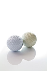 The new and old one of golf ball
