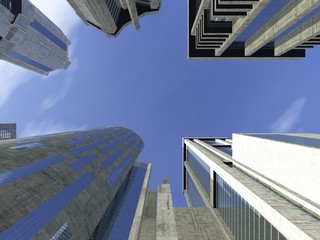 Big city sky view 01