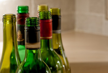 Collection  of empty bottles