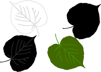 leaf silhouette - vector