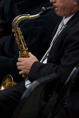 Musiker mit Saxophon