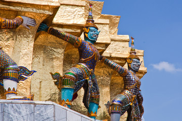 Giant guard around The Grand Palace ,Bangkok,Thailand