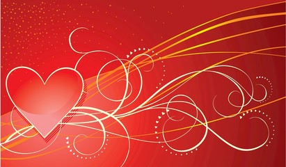 Heart and wavy lines.