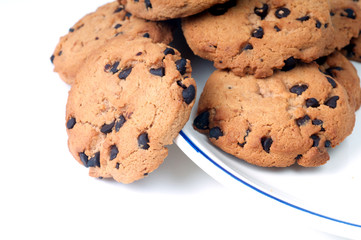 Chocolate Chips on plate
