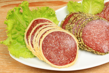 Sausage salami - different kinds