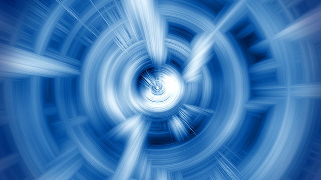 Rotating blue rays abstract background (seamless loop)