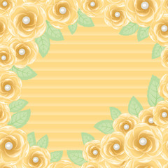 Obraz premium Yellow roses frame