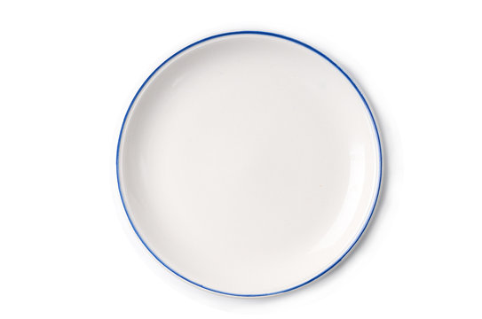 Plain white Plate from top