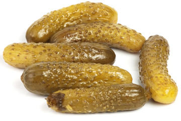 heap of pickled cucumbers