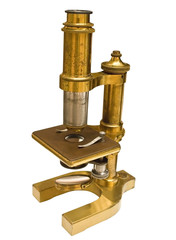 Antique Microscope Isolated with Clip Path