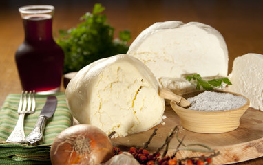 Various types of cheese
