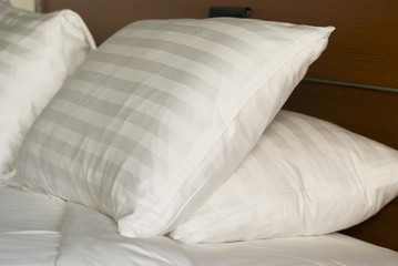 Fototapeta na wymiar fluffy white pillows