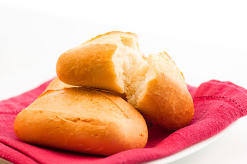 Áåëûé õëåá, fresh baking on a dish