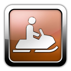 Bronze Glossy Square Icon 