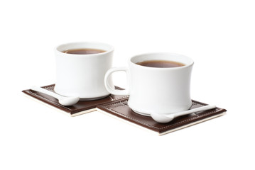 Two cups of tea.