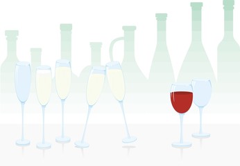 glasses of vine