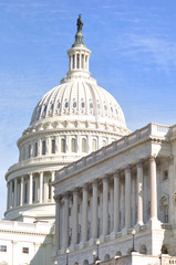Obraz premium Capitol Hill Building closeup shot, Washington DC.