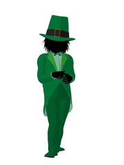 Leprechaun Boy Illustration Silhouette