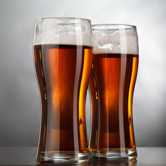 Two glasses of beer