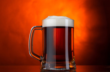 Glass of classic beer