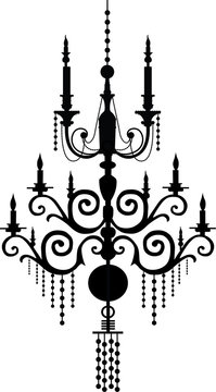 recommend clip art: black chandelier