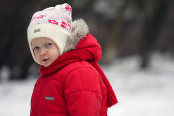 little girl on a walk